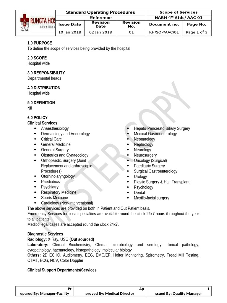 Scope of Services | PDF