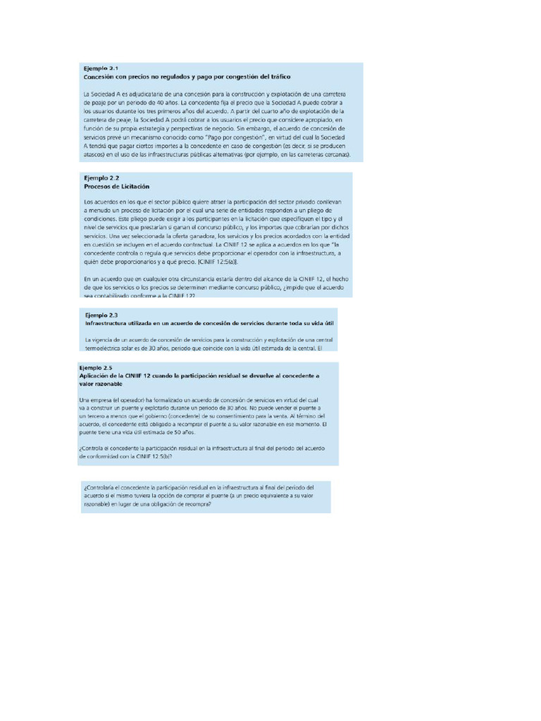 Ejemplos IFRIC 12 | PDF