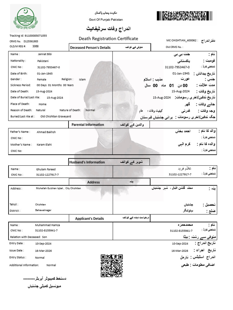 Janat Bibi Death | PDF