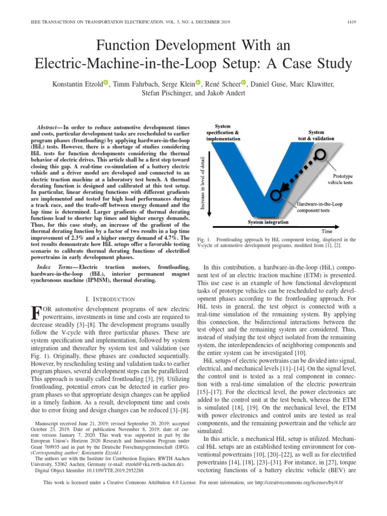 Etzold 2019 Electric Machine in The Loop Setup | PDF