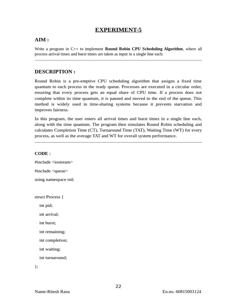 Exp 5 Os | PDF