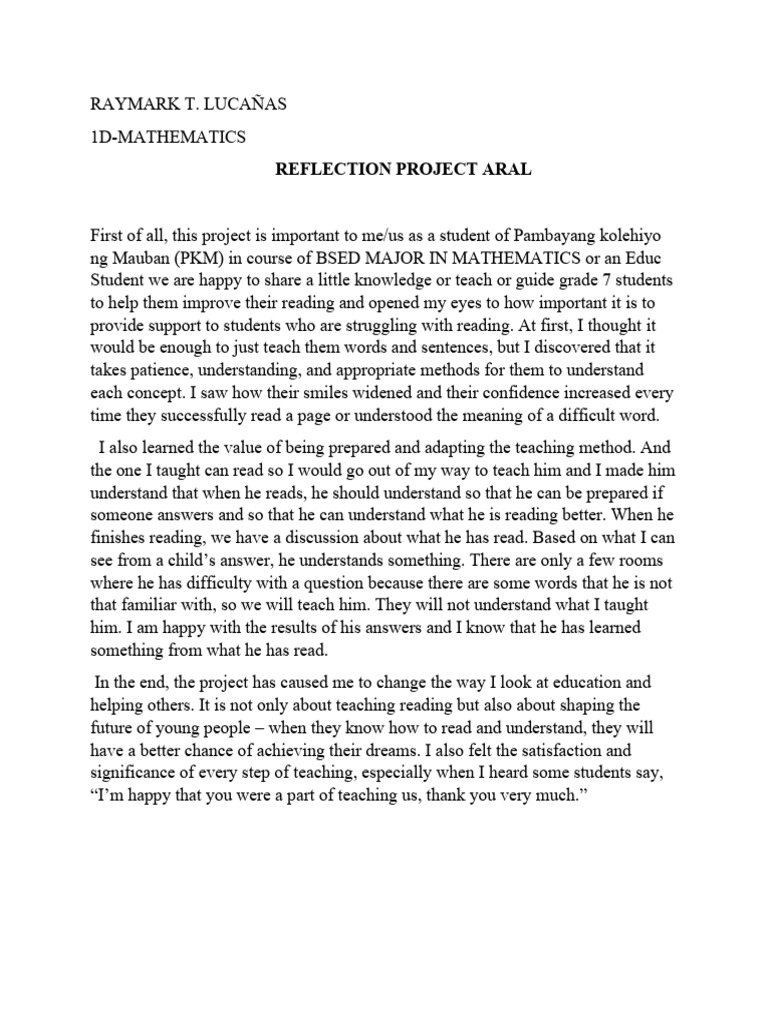 Raymark Reflection | PDF