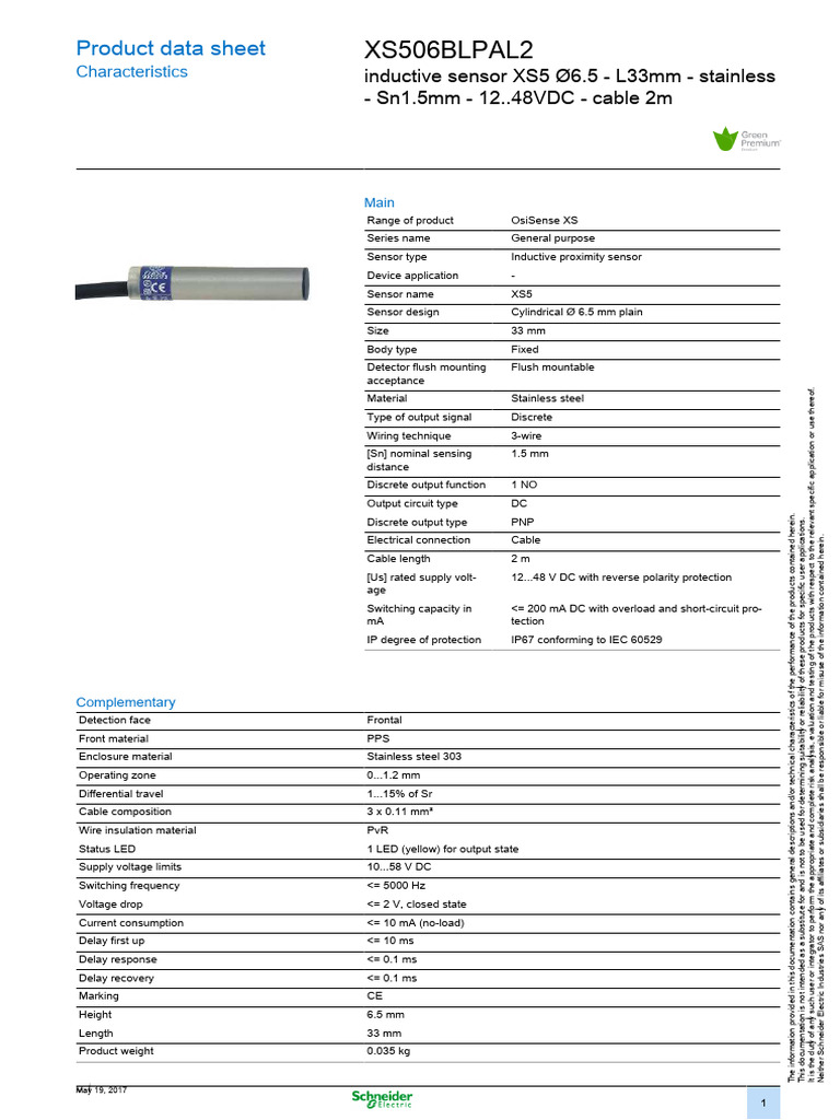 Inductive Sensor | PDF