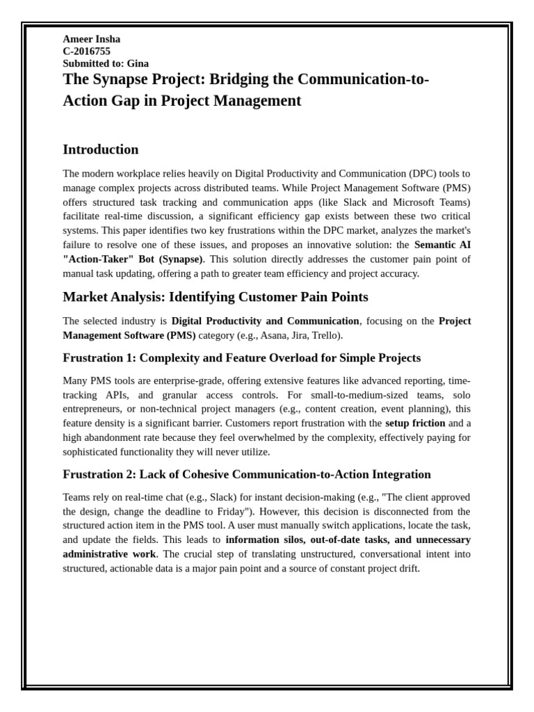 The Synapse Project Final AG Unit 02 Ent | PDF | Artificial ...