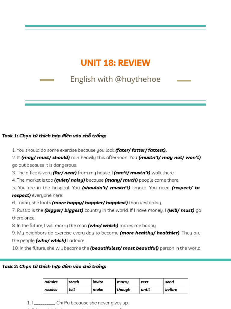 Unit 18 Review | PDF