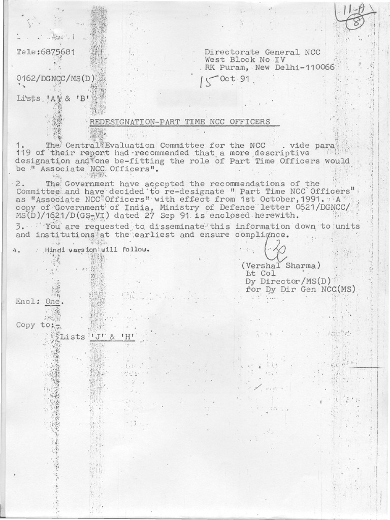 Policy Re Designation Ano | PDF