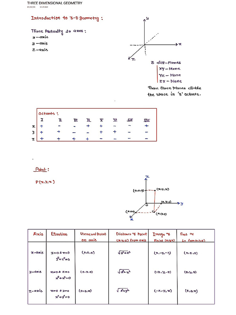3 D Geometry | PDF
