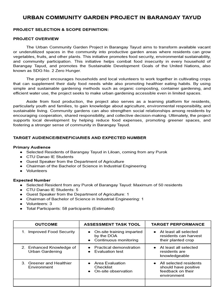 Project Proposal TCW Group 7 | PDF