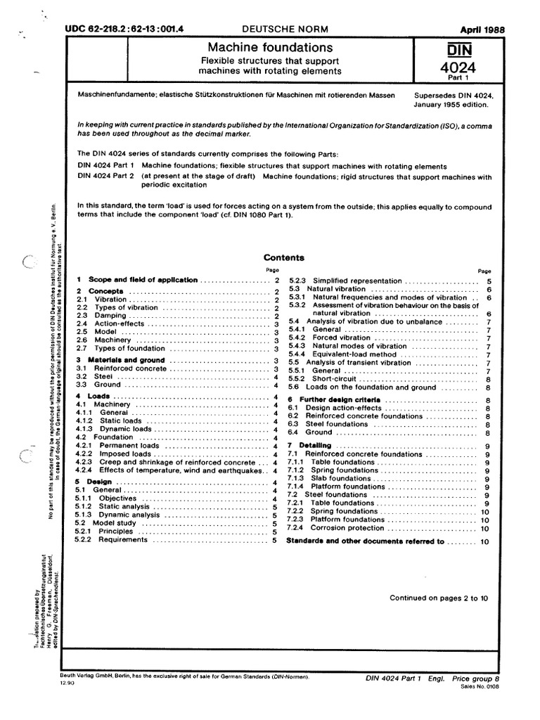 Din 4024 Part1 | PDF