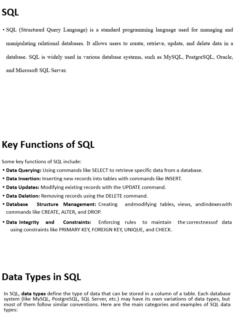SQL | PDF