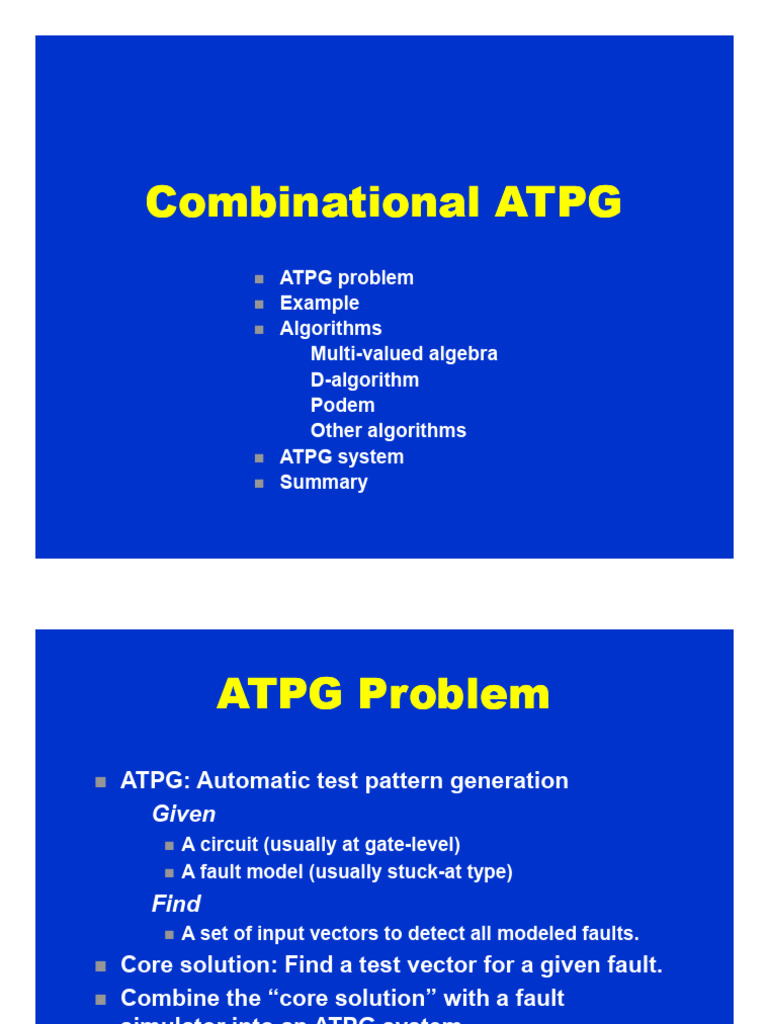 ATPG Combinational 1 | PDF