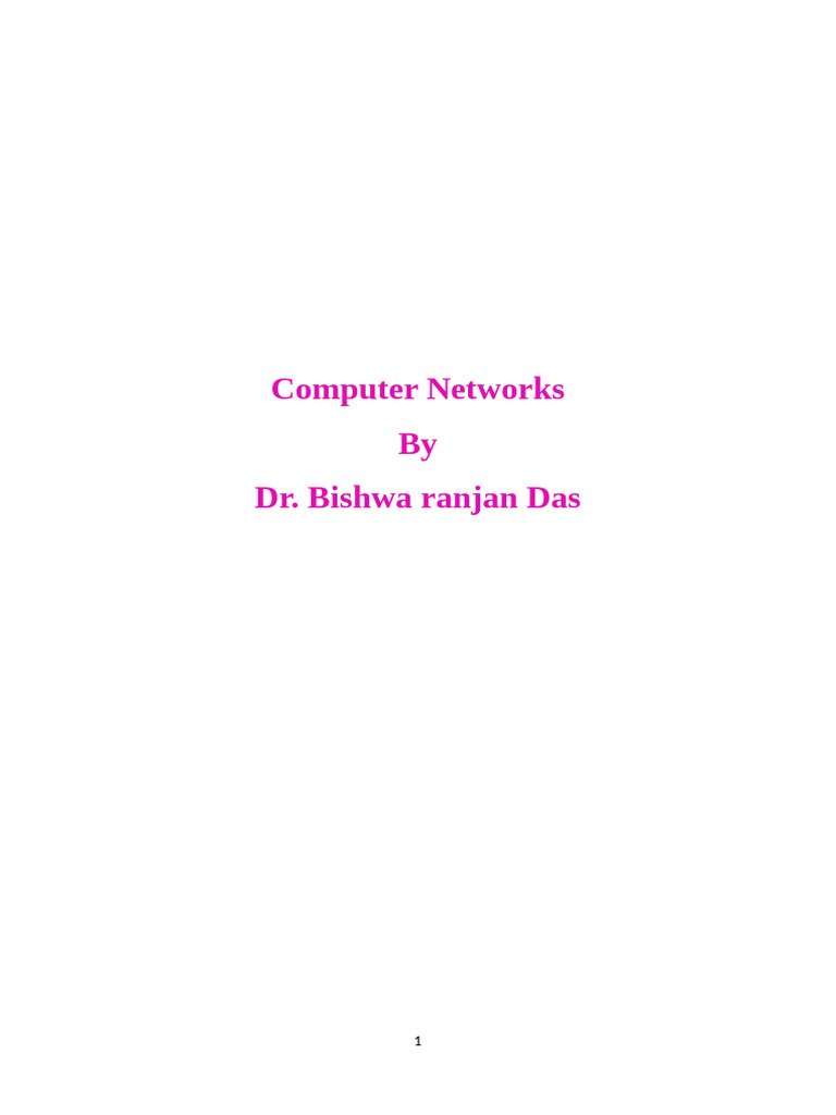Computer Networks Study Material-1 | PDF | Computer Network | Internet ...