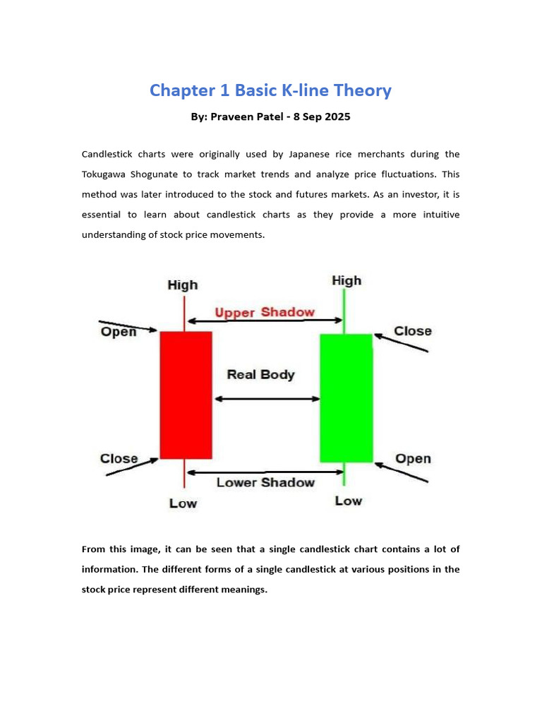 Sep 8 TH Chapter 1 Basic K-Line Chart Theory | PDF