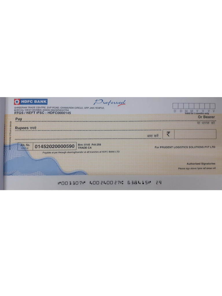 Cancelled Cheque | PDF