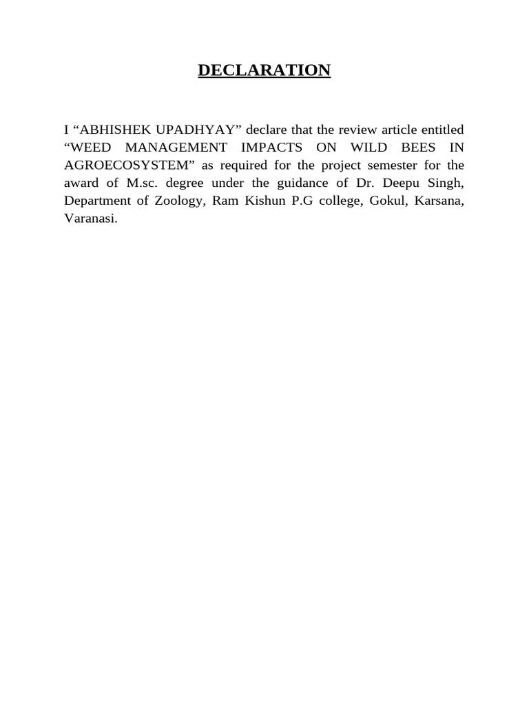 Declaration | PDF