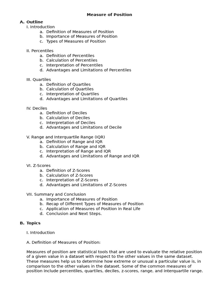 Measure of Position | PDF