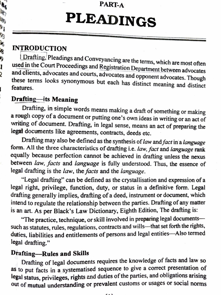 Pleading Notes | PDF | Pleading | Lawsuit