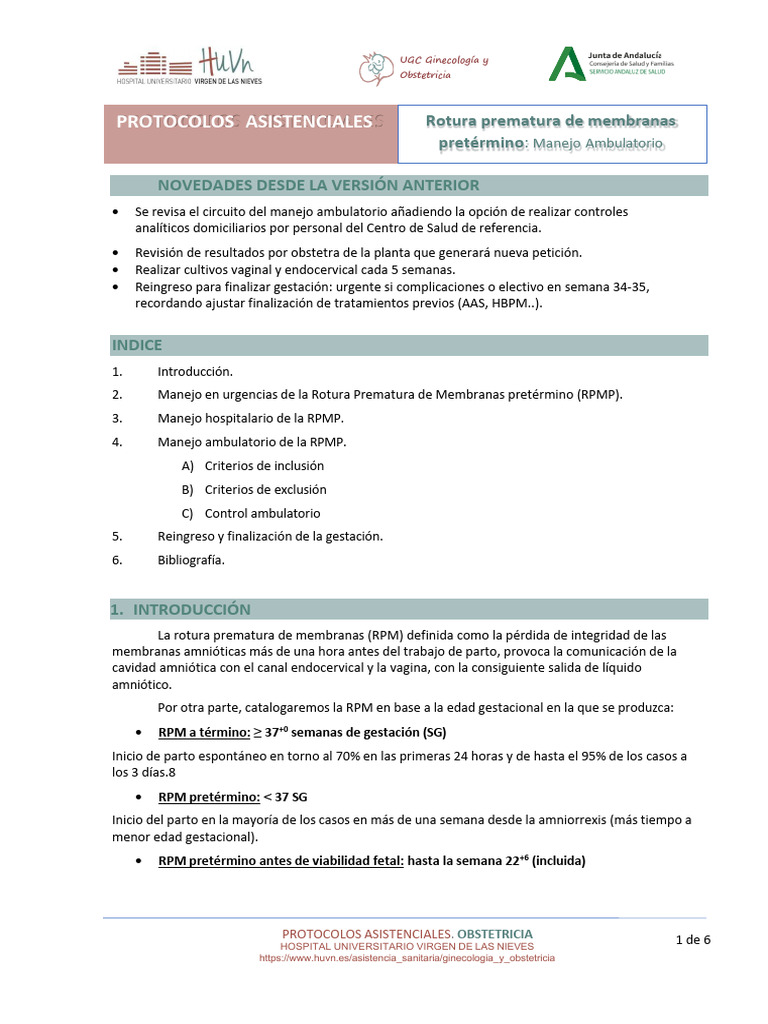 Protocolo RPMP Manejo Ambulatorio 2025 | PDF | La salud de la mujer ...