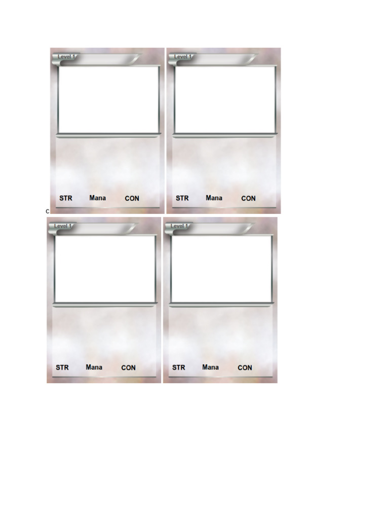 Card Templates For TCG | PDF