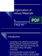 Organization of Library Materials