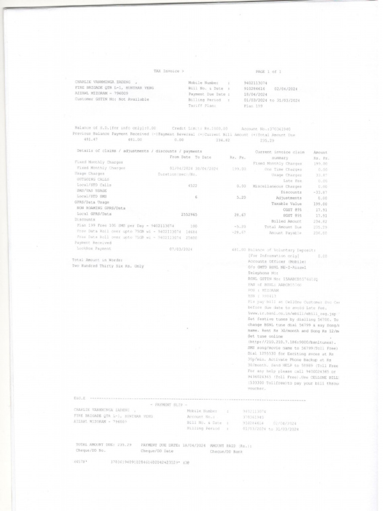 April Bill | PDF