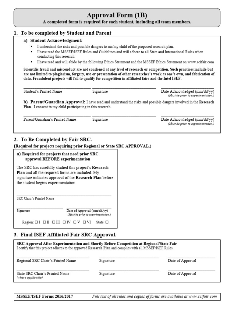 Approval Form 1b | PDF