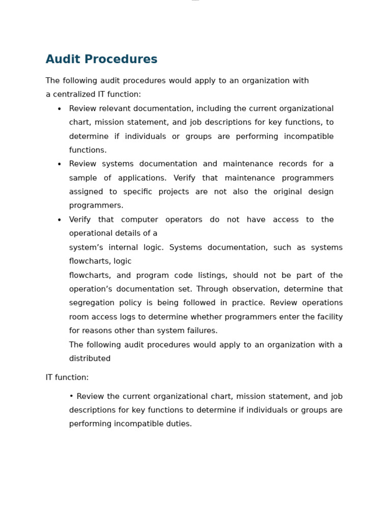 Audit Procedures | PDF