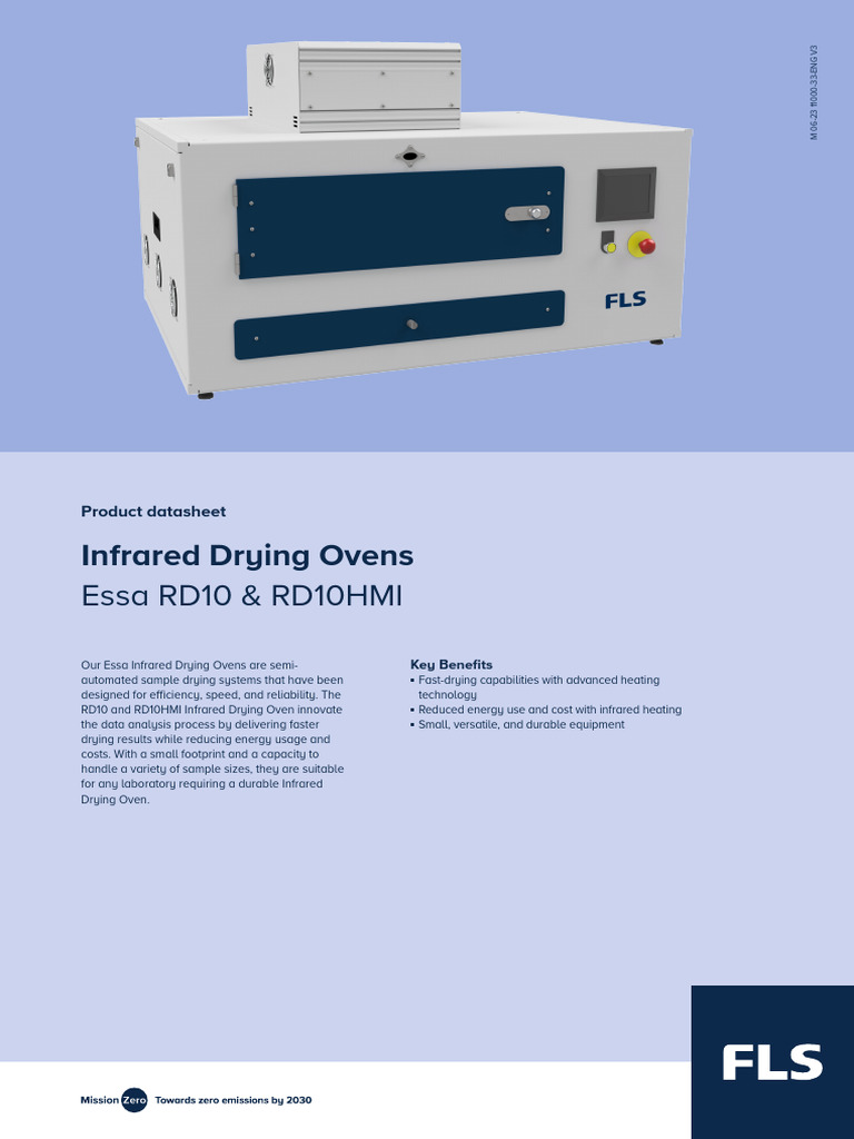 Essa RD10-RD10HMI InfraredDryingOvens Datasheet en | PDF