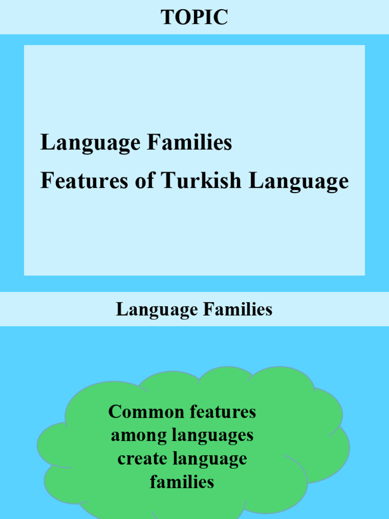 Language Families Features of Turkish Language | PDF