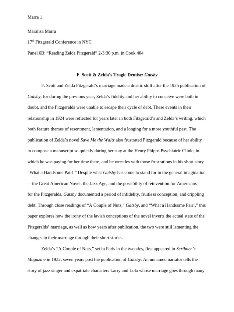 NYC 17th Fitzgerald Conference Paper | PDF