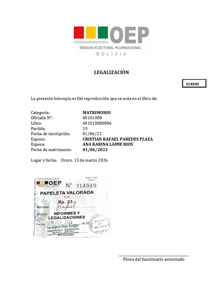 Doc. Partida | PDF