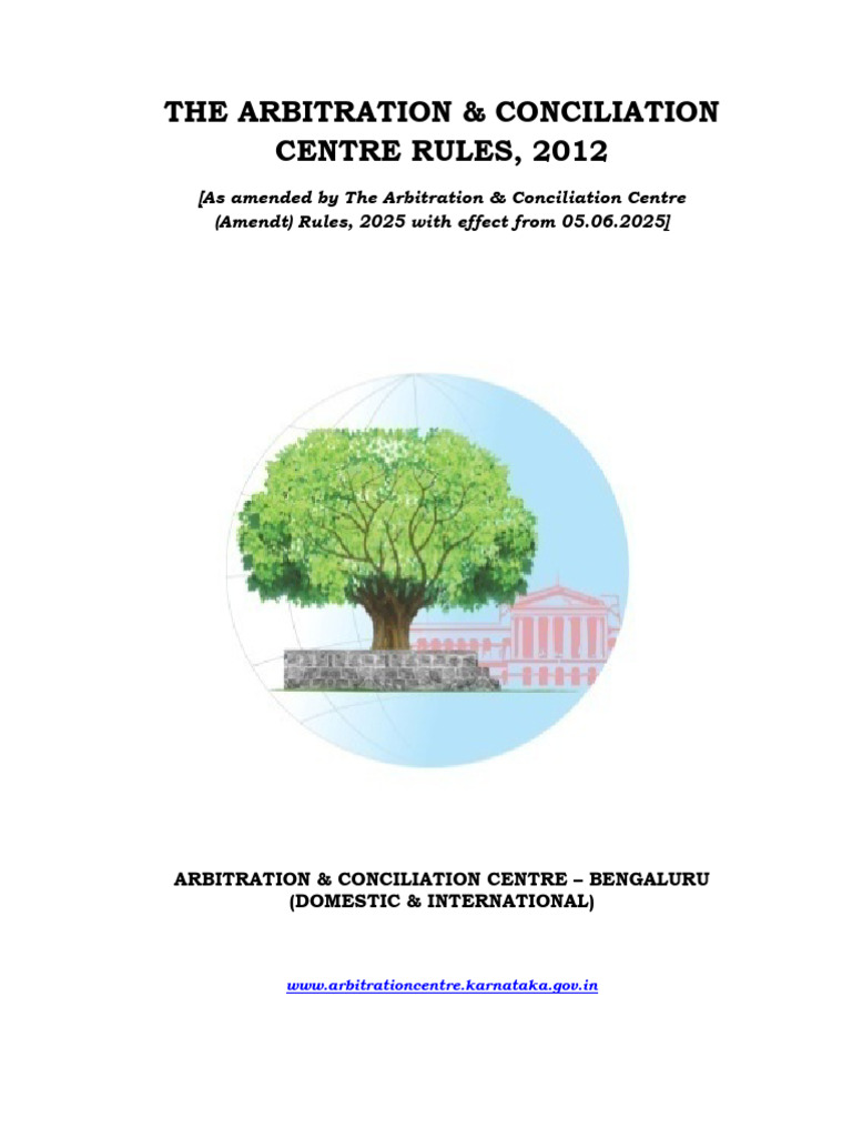 Arbitration and Conciliation Rule 2012 | PDF | Arbitral Tribunal ...