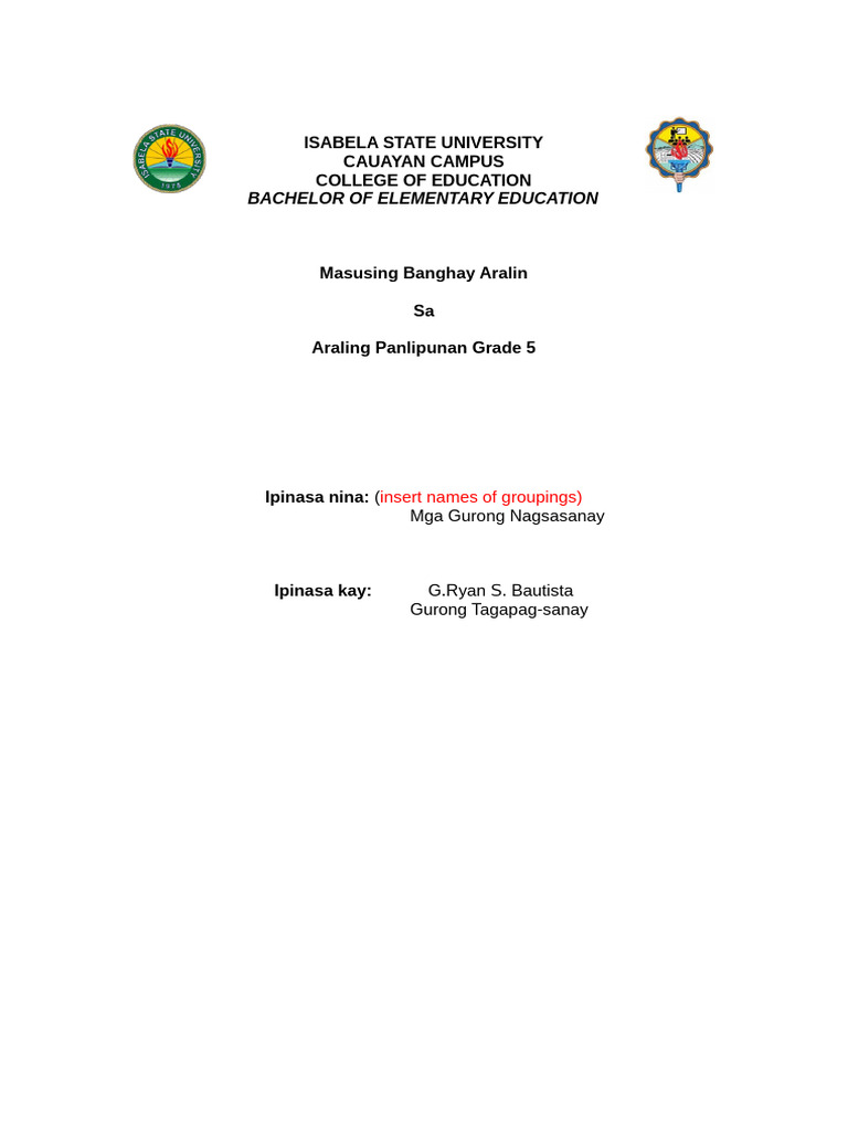 Banghay Aralin Detailed Template | PDF