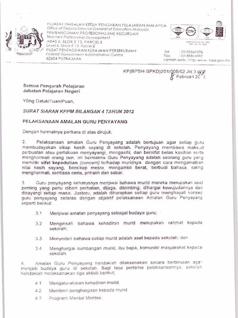 Panduan Aktiviti Guru Penyayang