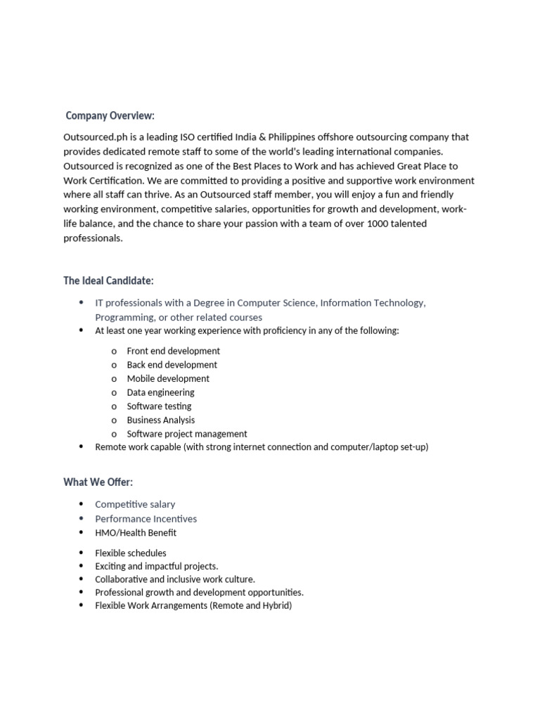Job Post Template | PDF
