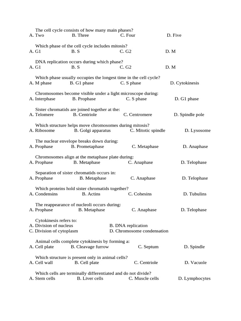 Chapter 6 Cell Biology | PDF