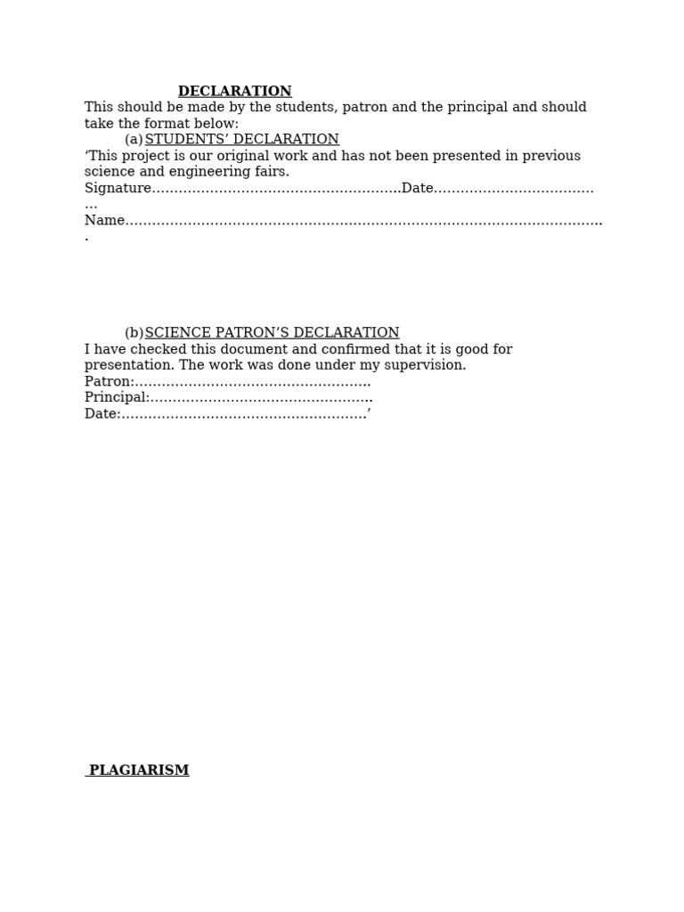 Declaration | PDF