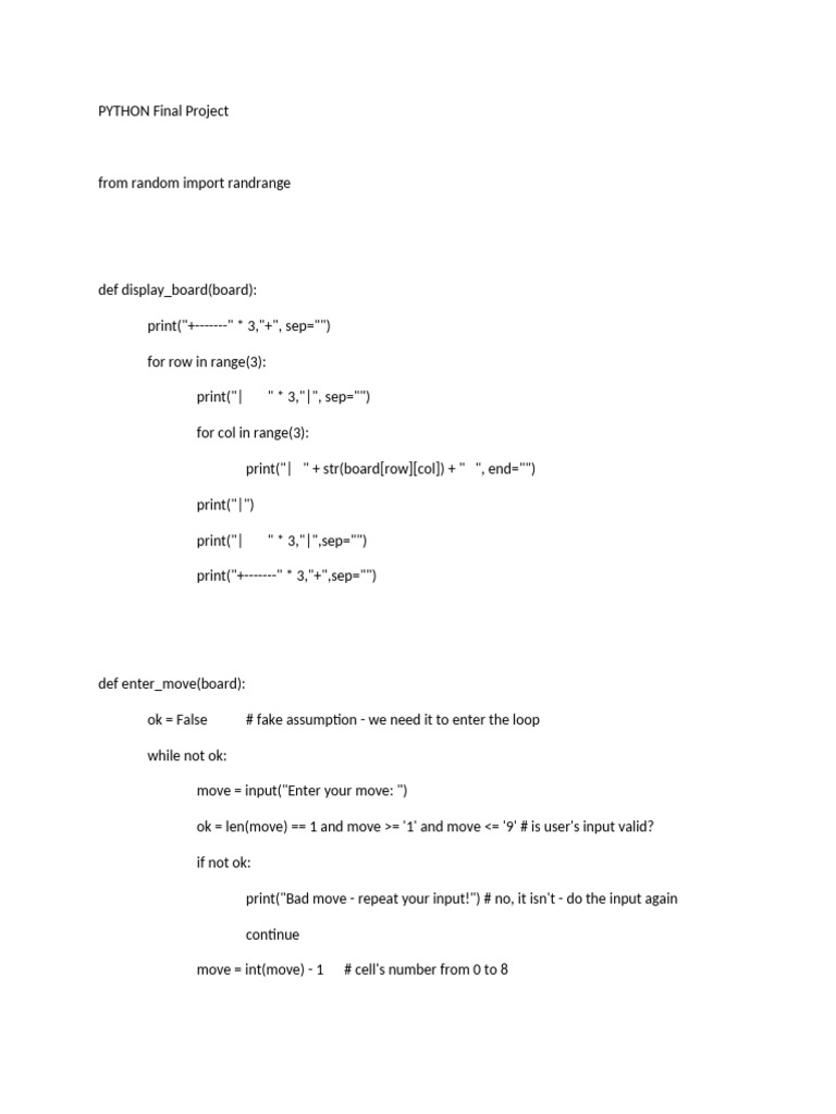 PYTHON Final Project | PDF