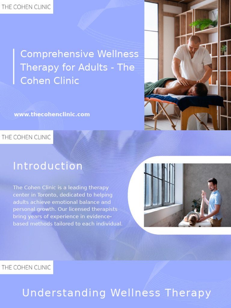 Comprehensive Wellness Therapy For Adults - The Cohen Clinic | PDF