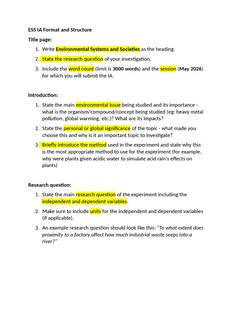 New IA Format and Structure | PDF | Methodology | Science