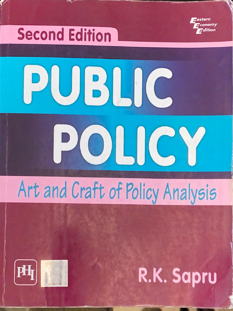 Approaches and Models To Public Policy by R.K. Sapru | PDF