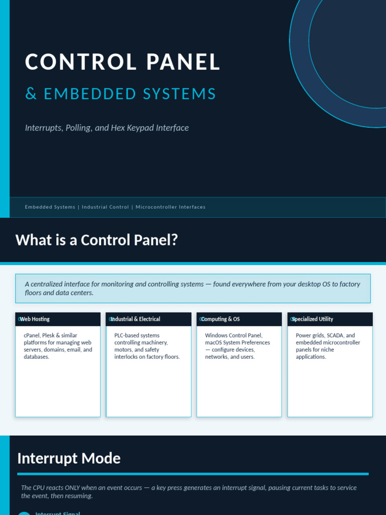 ControlPanel Embedded Systems | PDF