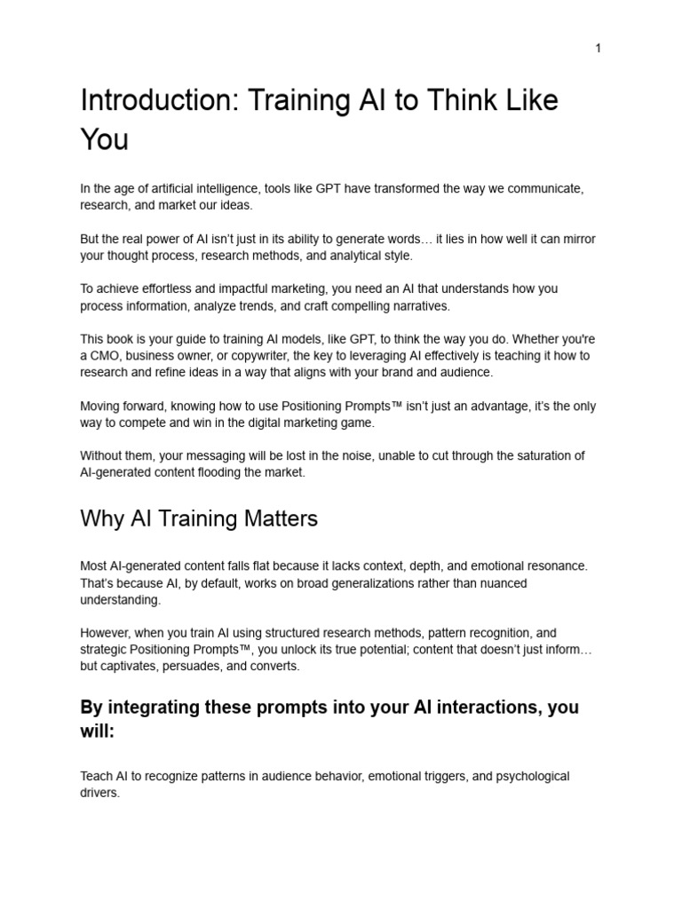 Positioning Prompts™ by Mark Pescetti | PDF