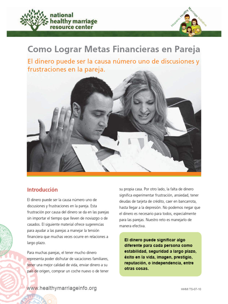 Como Lograr Metas Financieras en Pareja, Healthy Marriage and ...