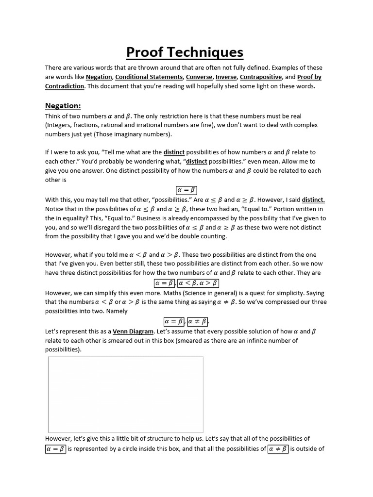 Proof Techniques | PDF