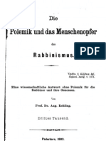 Rohling, August - Die Polemik und das Menschenopfer des Rabbinismus (1883, 81 S., Scan)