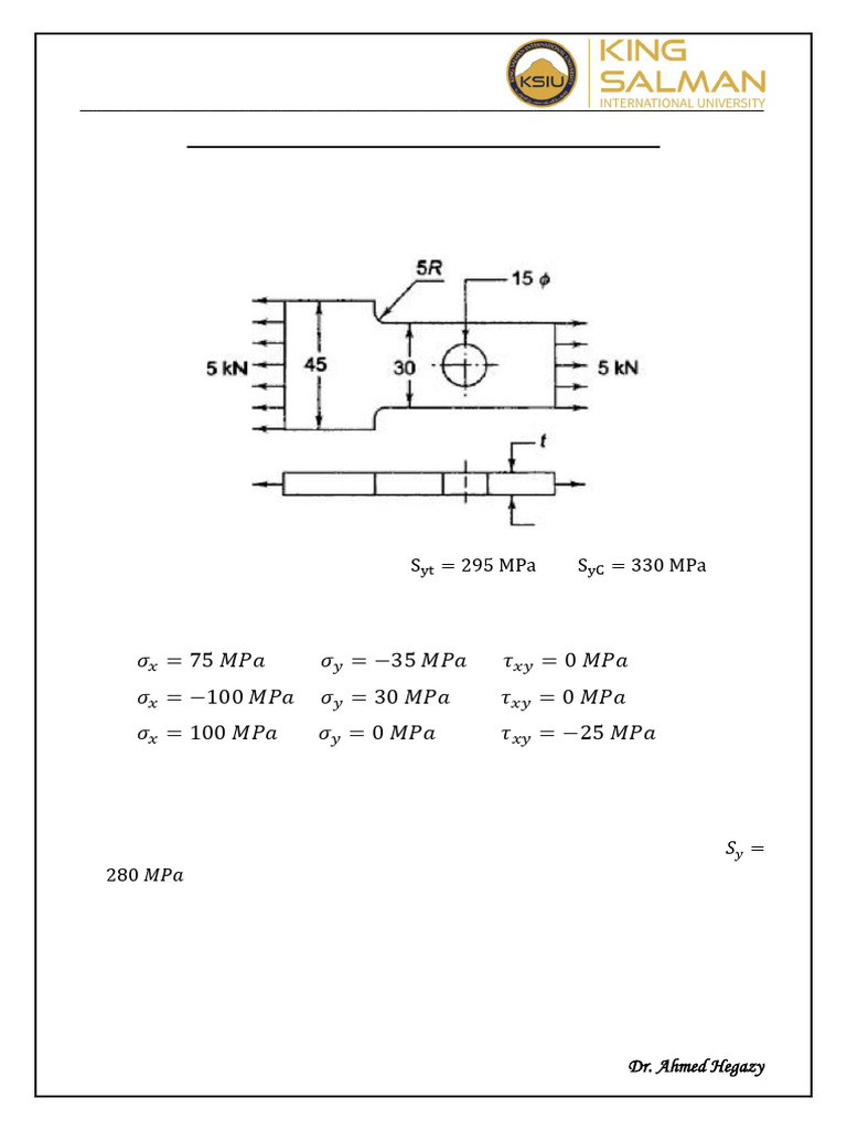 Sheet (3) - Failure Resulting From Static Loading | PDF