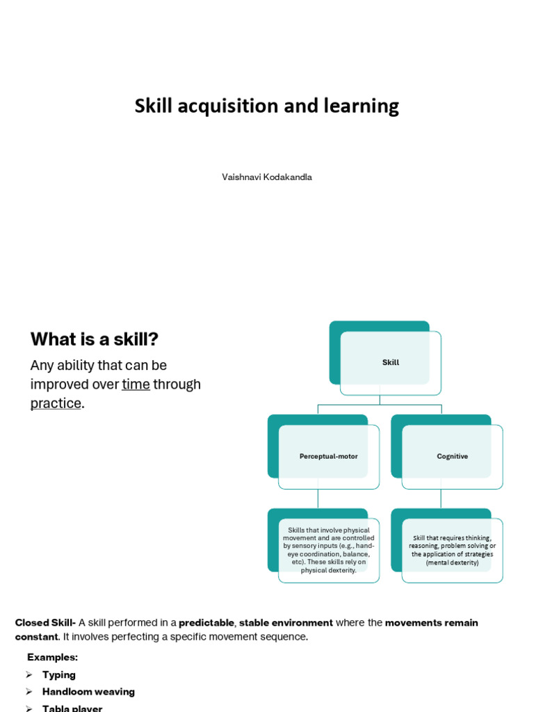 Class10 - Skill Acquisition and Learning | PDF