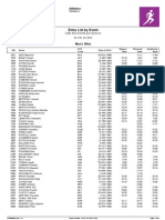 Entry List by Events