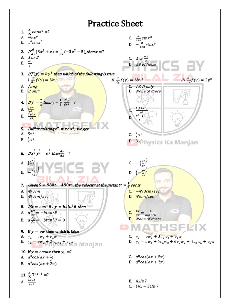 Practice Sheet Copy 1760874882758 | PDF